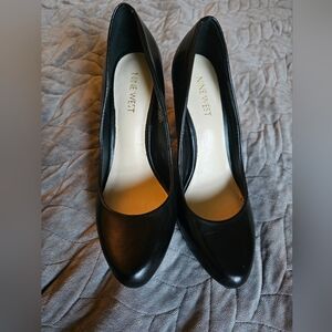 Nine West Black Leather Heels
